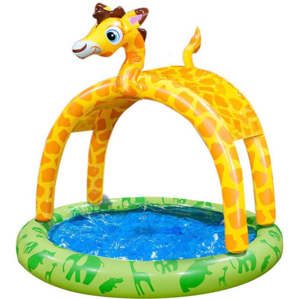 Sun and shade giraffe pool